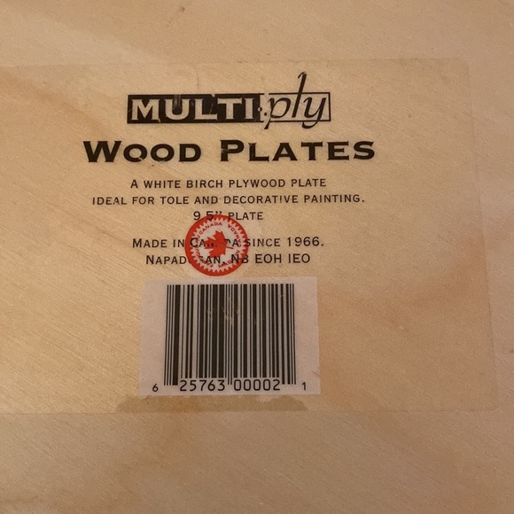 White birch wood plates, set of 5 (#A) - Picture 4 of 10